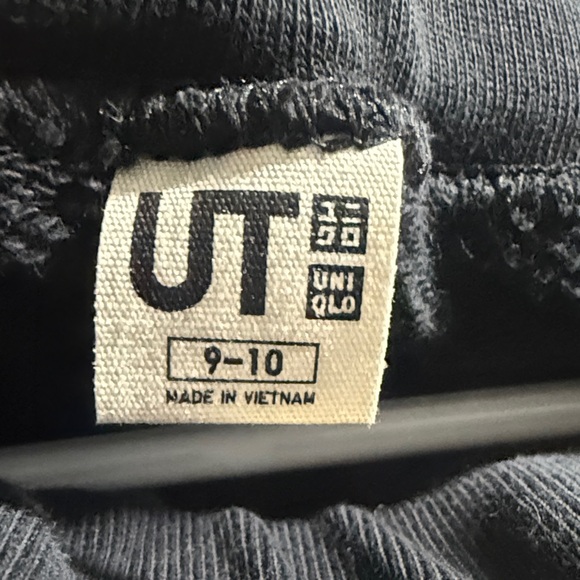 Uniqlo Kids Black Joggers with Red Detail - Picture 2 of 6